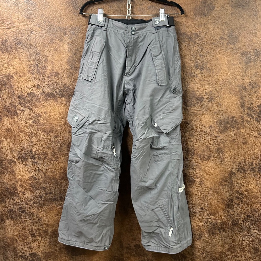 Sessions Snowboard Snow Mobile Skiing Gray Unisex Waterproof Adj. Waist Small